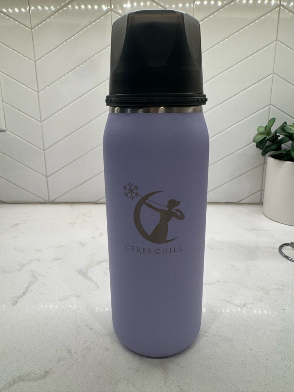 Like New: Ceres Chill Lavender Insulated Water Bottle
